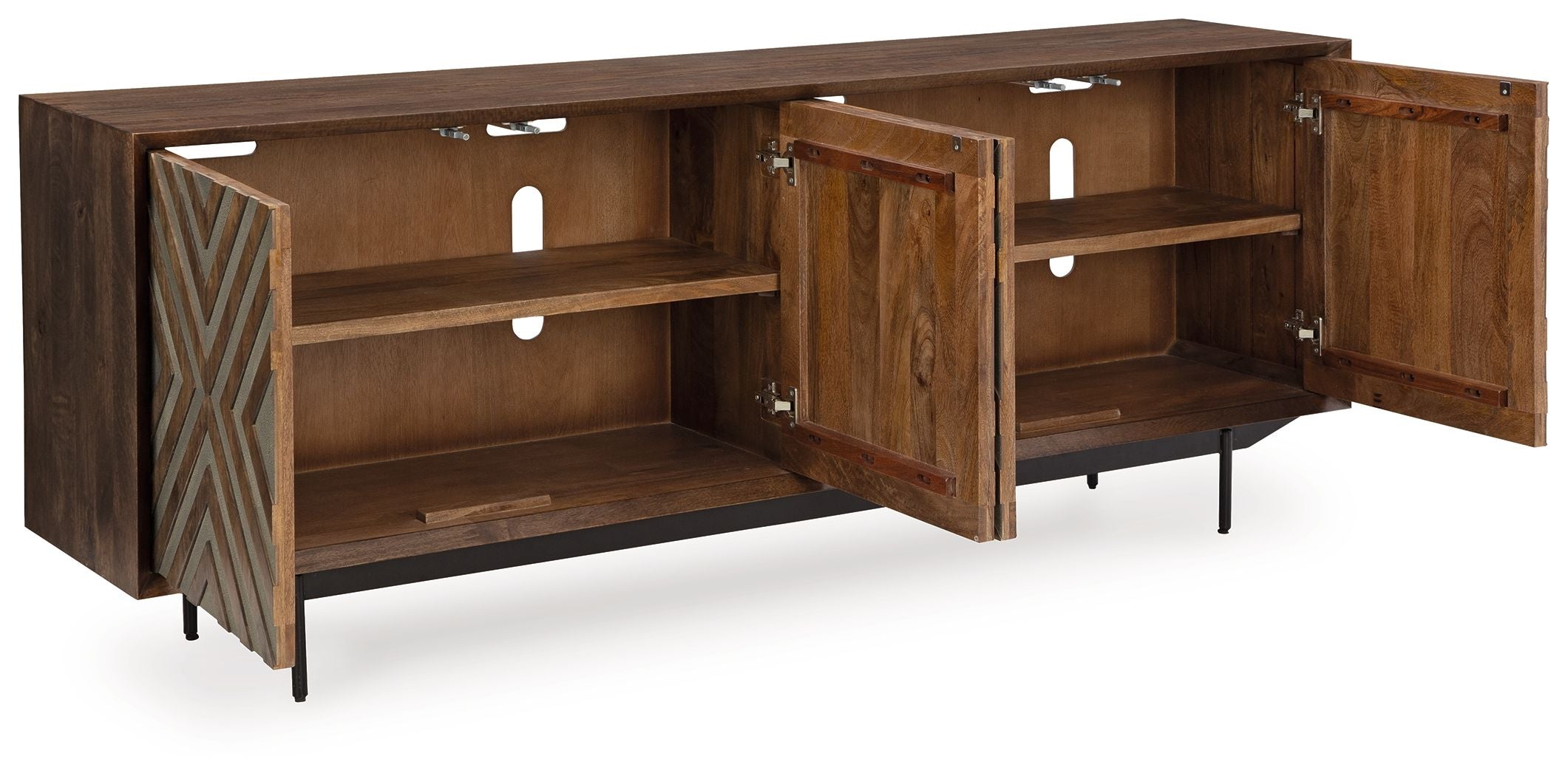 Signature Design by Ashley® Dreggan - Brown / Gold Finish - Accent Cabinet | Meri Furniture