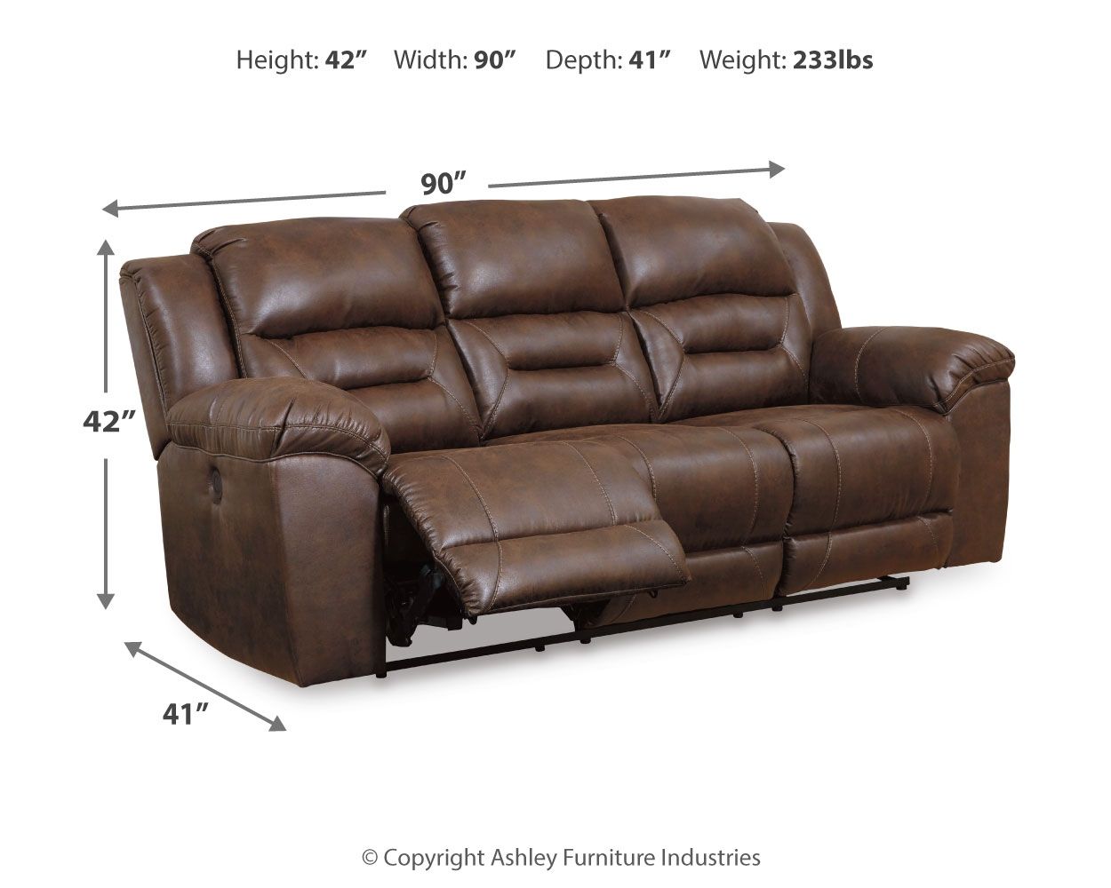 Ashley Furniture Stoneland - Power Reclining Sofa | Meri Furniture