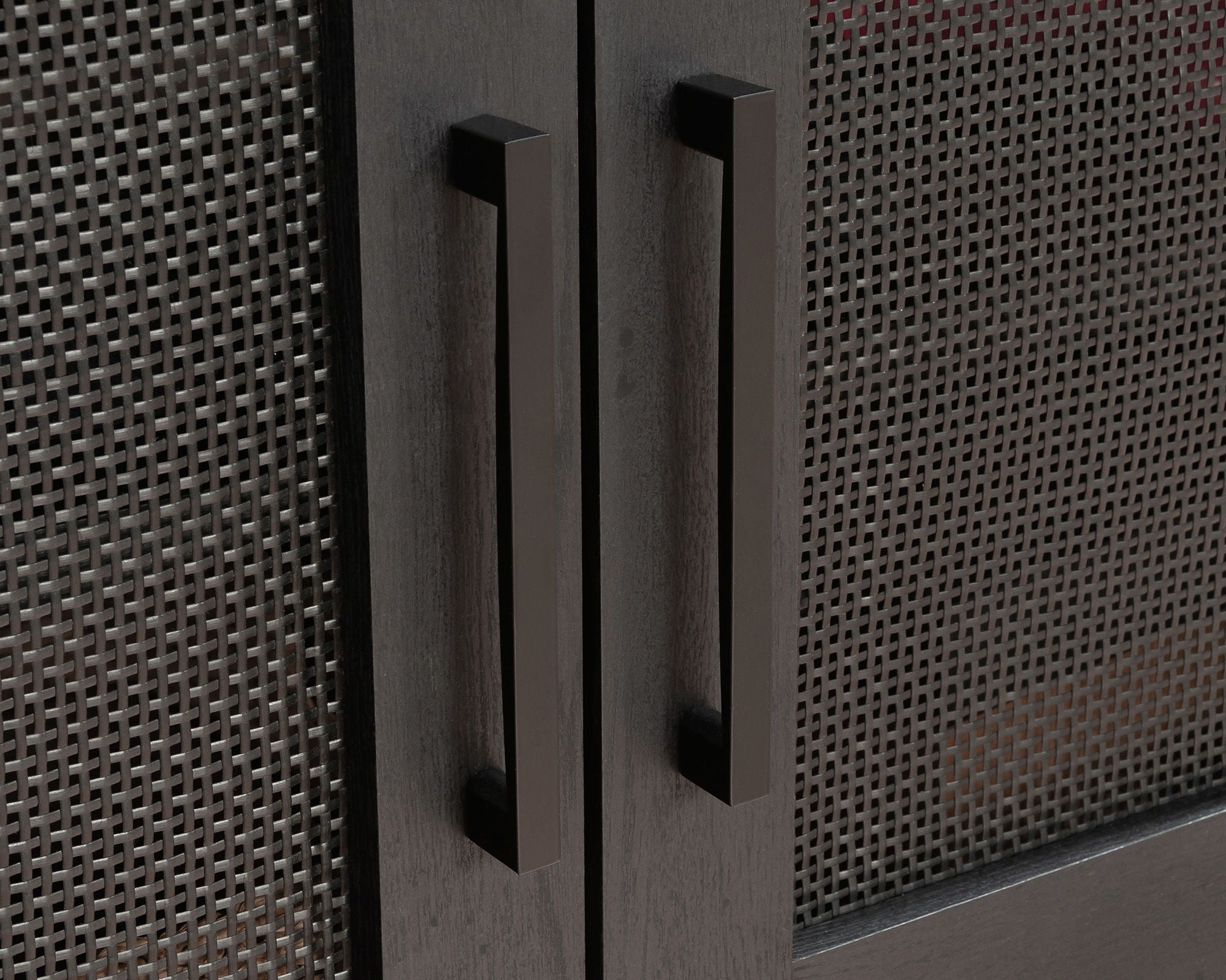 TV Credenza with Doors in Raven Oak