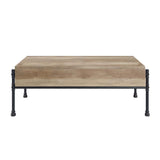 Brantley - Coffee Table - Oak & Sandy Black Finish - 18"