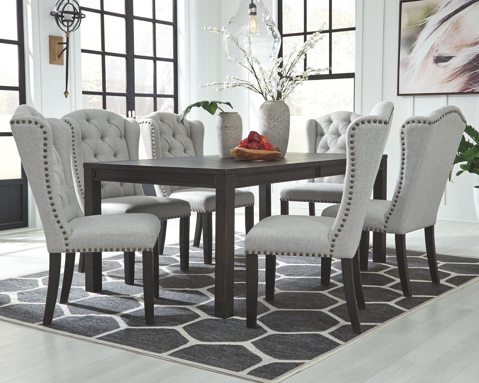 Signature Design by Ashley® Jeanette - Rectangular Dining Room Table | Meri Furniture