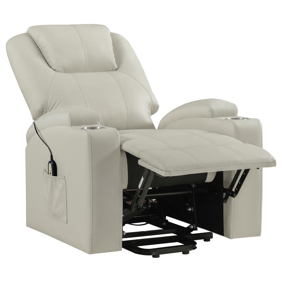 Armstrong - Upholstered Power Lift Massage Recliner