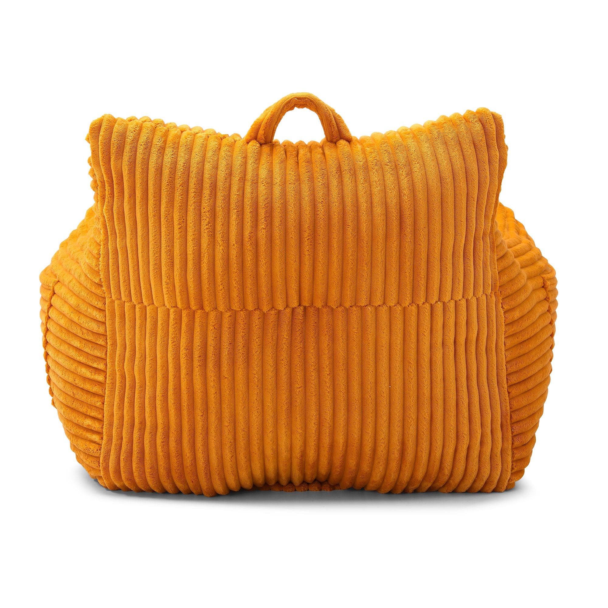 Giant Plush Bean Bag Chair With Armrests And Footstool