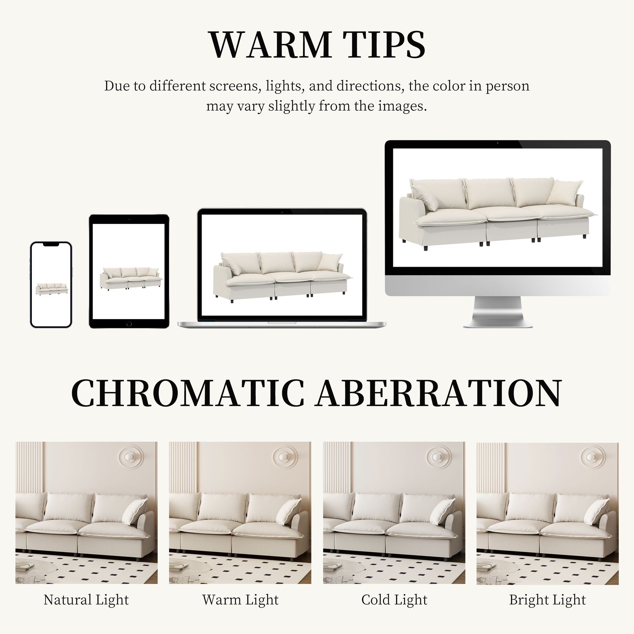 3 Seat Sofa Module For Modular Sectional Wide Seat Cloud Couch With Throw Pillows Upholstered