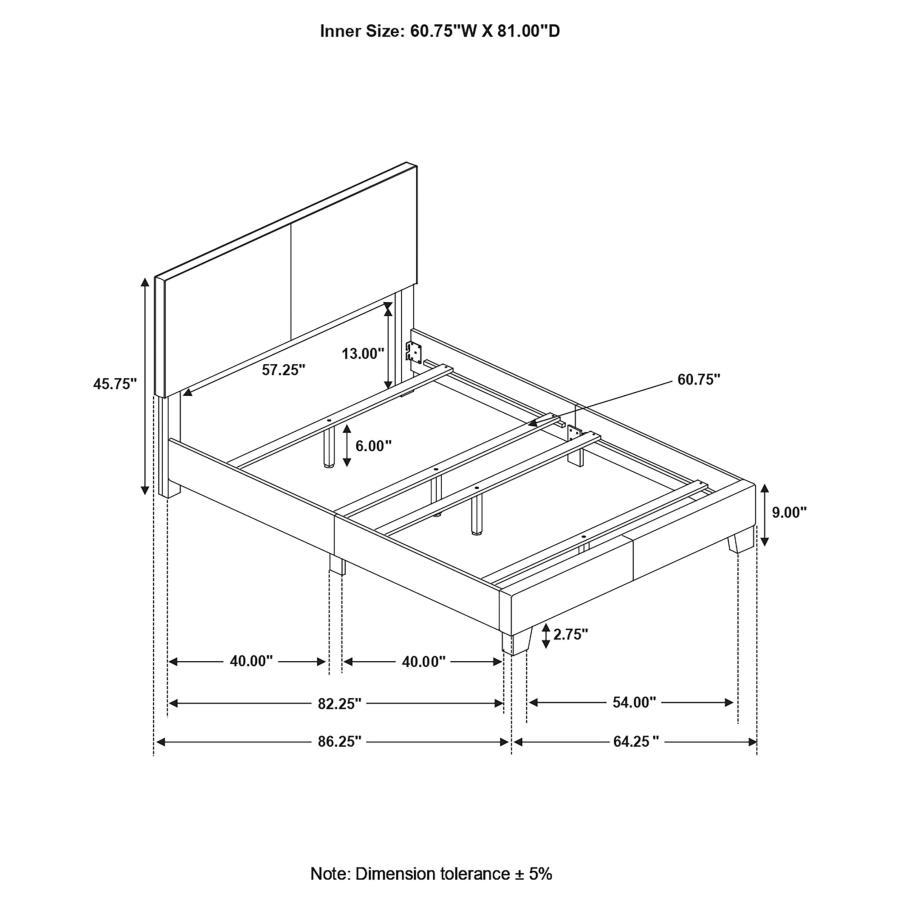 Coaster Fine Furniture Dorian - Upholstered Panel Bed | Meri Furniture