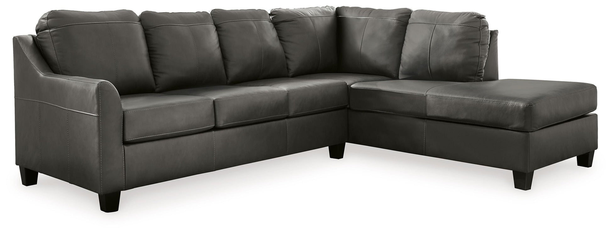 Signature Design by Ashley® Valderno - Fog - 2-Piece Sectional With Raf Corner Chaise | Meri Furniture