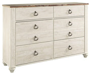 Ashley Furniture Willowton - Dresser, Mirror | Meri Furniture