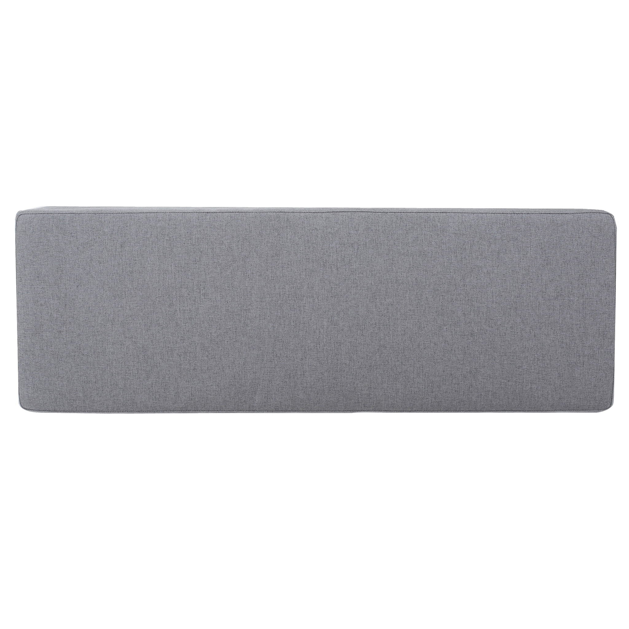 Contemporary Storage Ottoman Bench With Polyester Upholstery