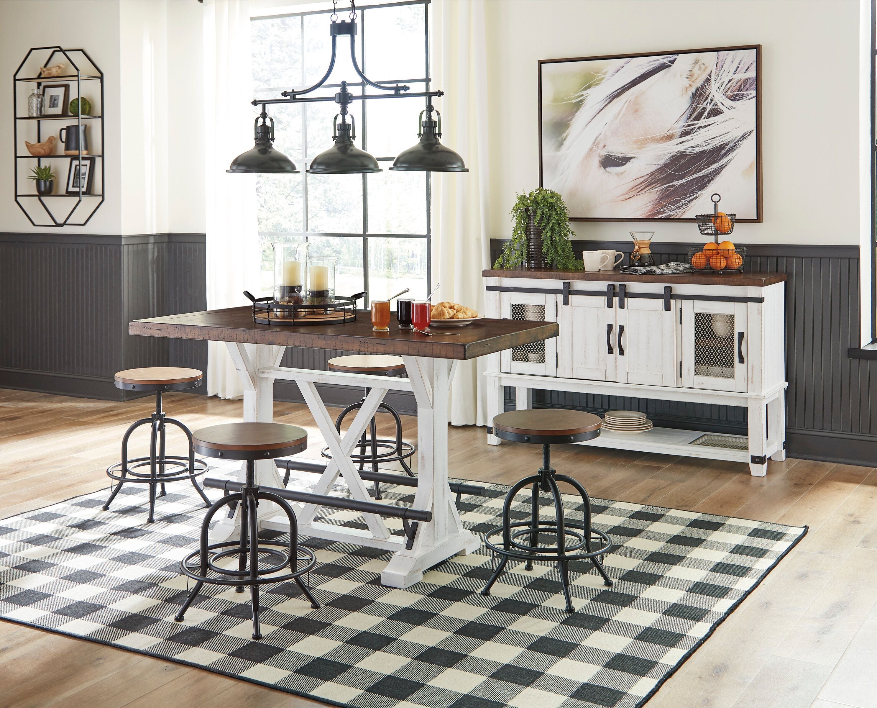 Signature Design by Ashley® Valebeck - Counter Height Table Set | Meri Furniture