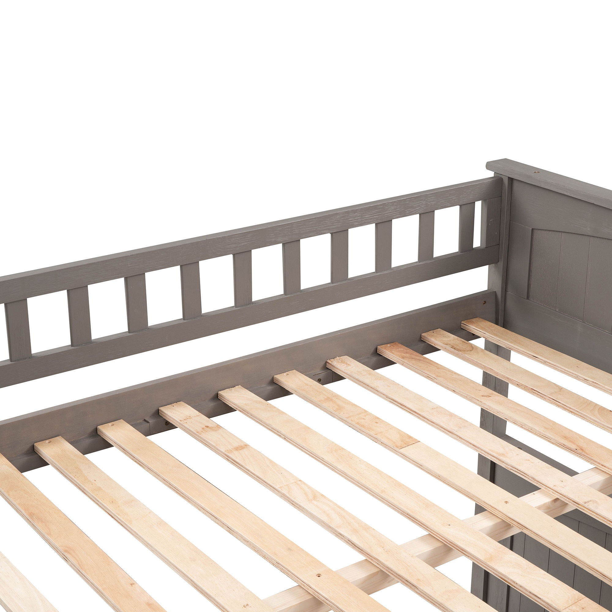 Bunk Bed With Twin Size Trundle, Guardrails