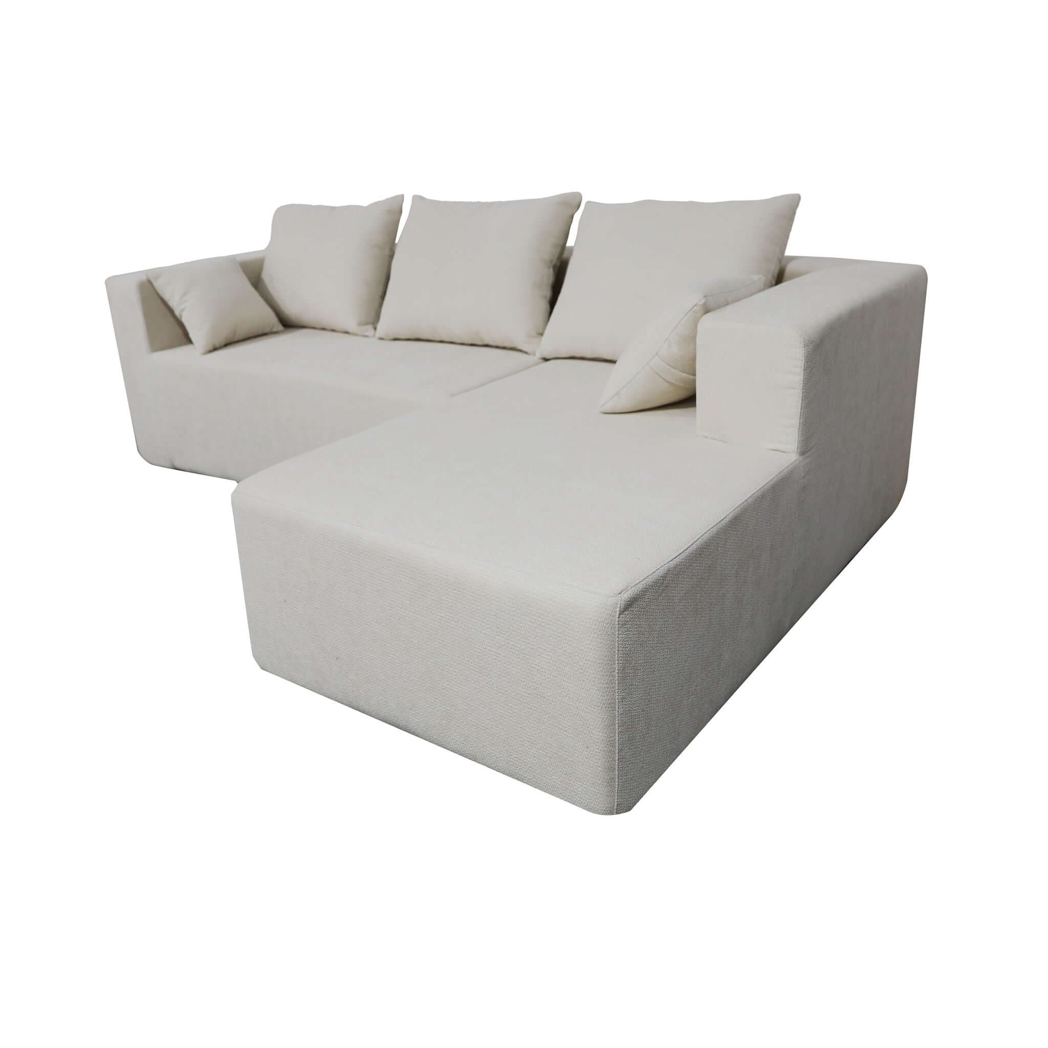 Modular Corner Sofa With Soft Linen Fabric