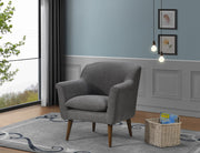 Shelby 31.5"W Gray Woven Fabric Oversized Armchair