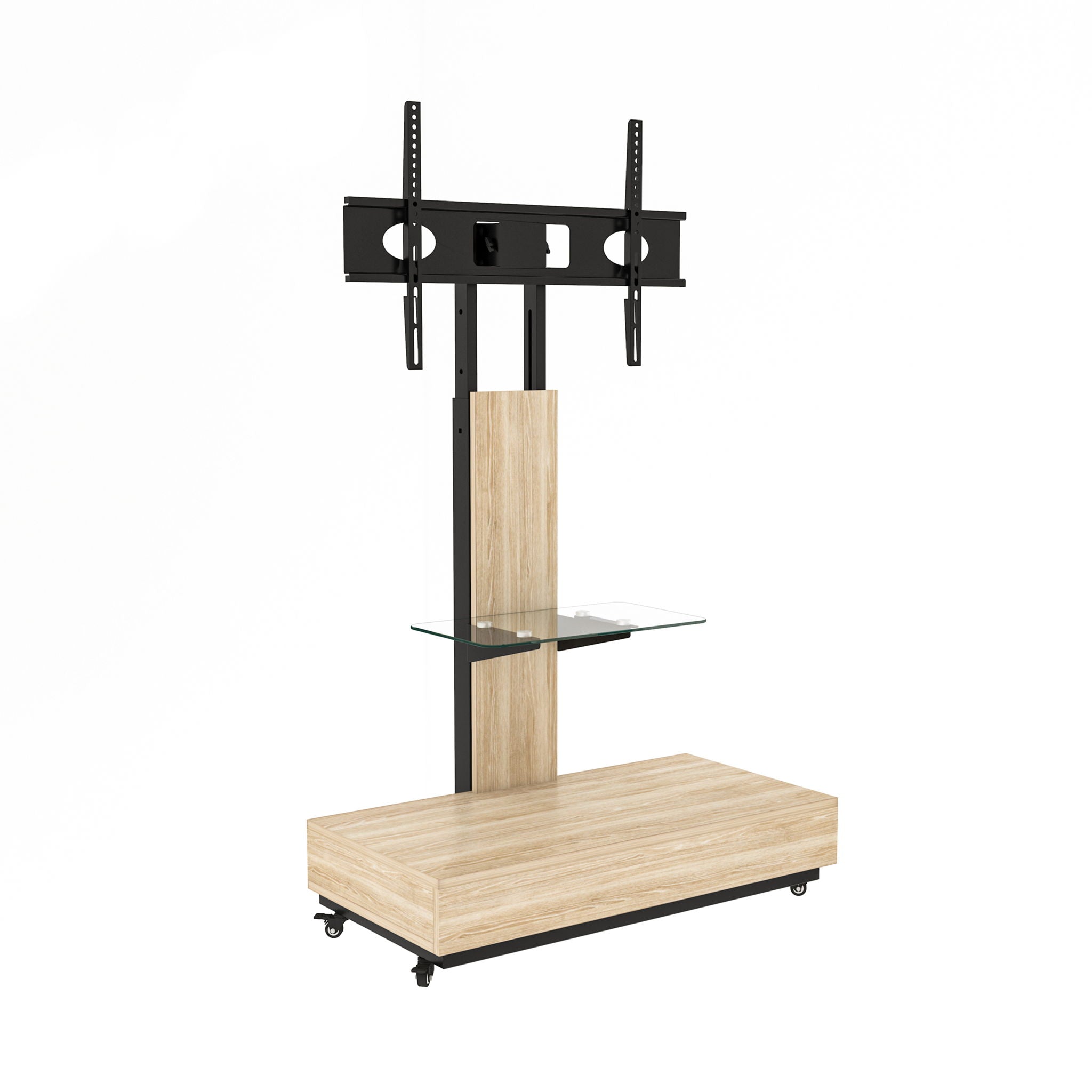 Adjustable Height Mobile TV Cart