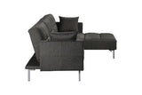 Duzzy - Sectional Sofa - Dark Gray Fabric