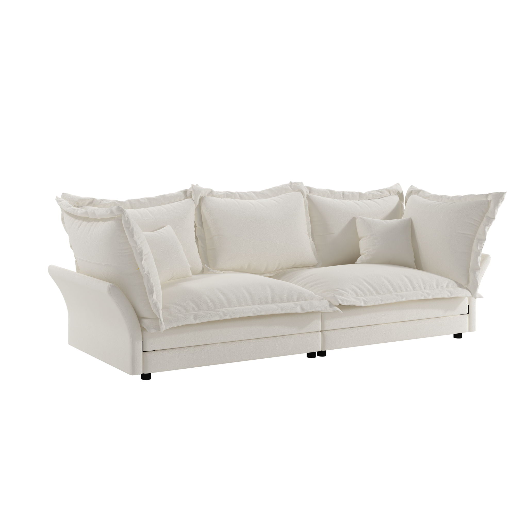 Modern Comfy Upholstered Sofa Cloud Couch, Deep Seat Couches With Multiple Large Soft Pillows