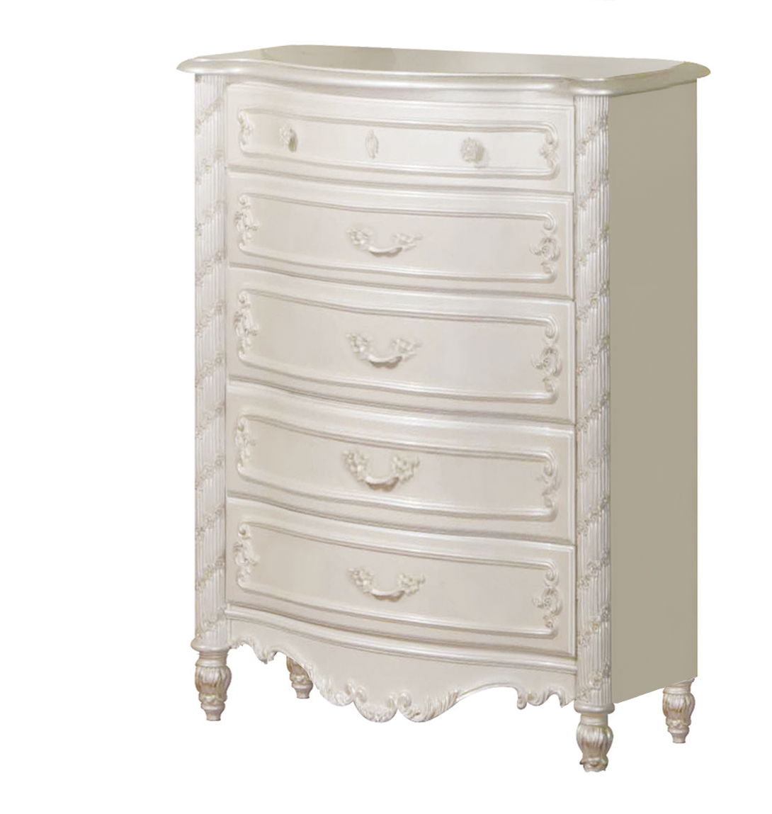 ACME Pearl - Chest - Pearl White | Meri Furniture