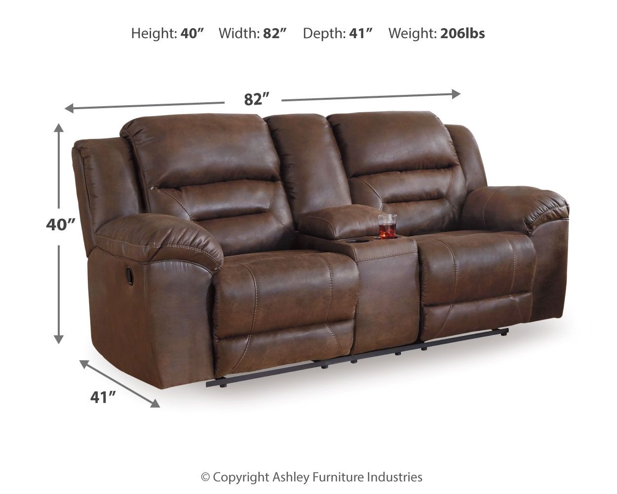 Ashley Furniture Stoneland - Reclining Loveseat | Meri Furniture