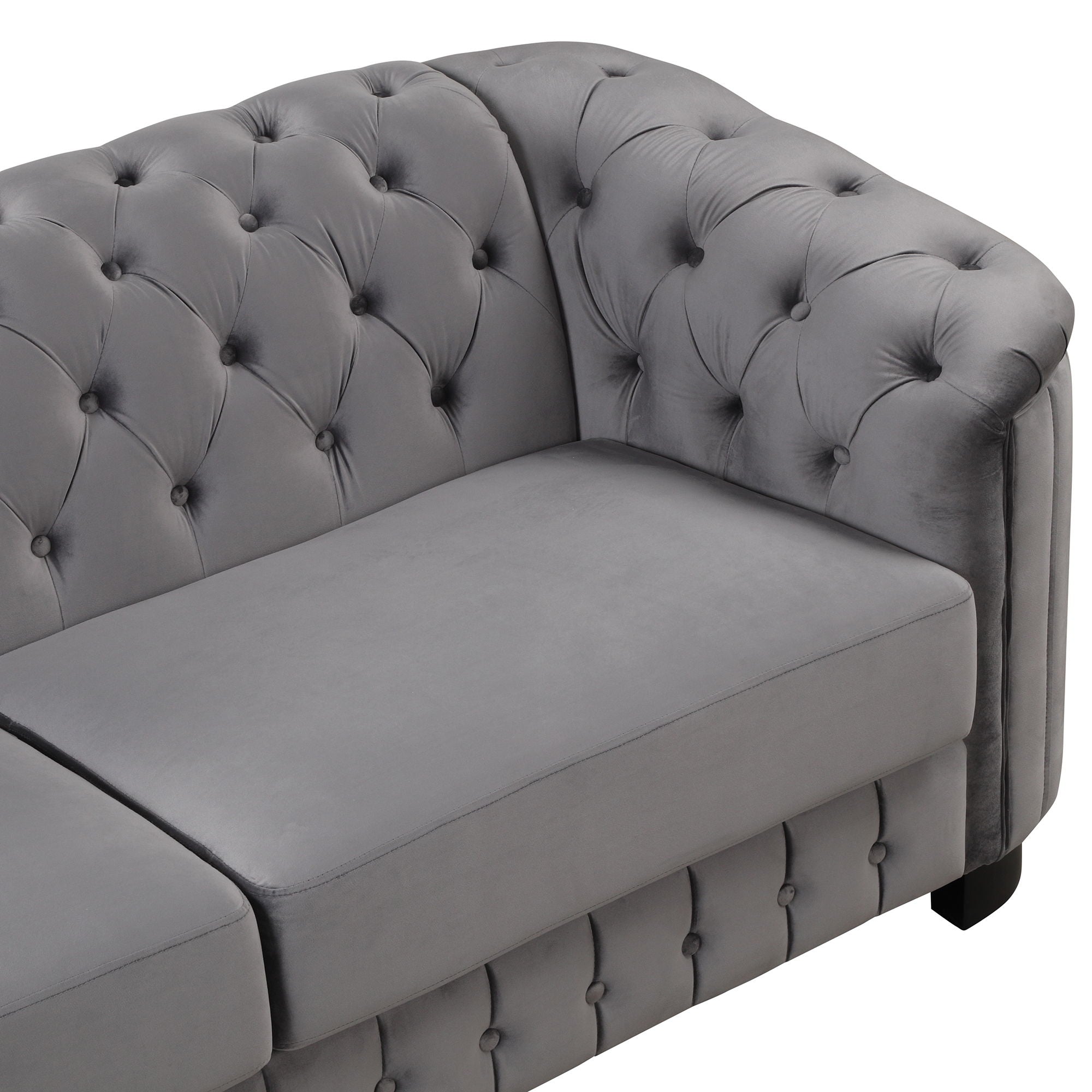 Upholstered Loveseat Sofa With Thick Removable Seat Cushion