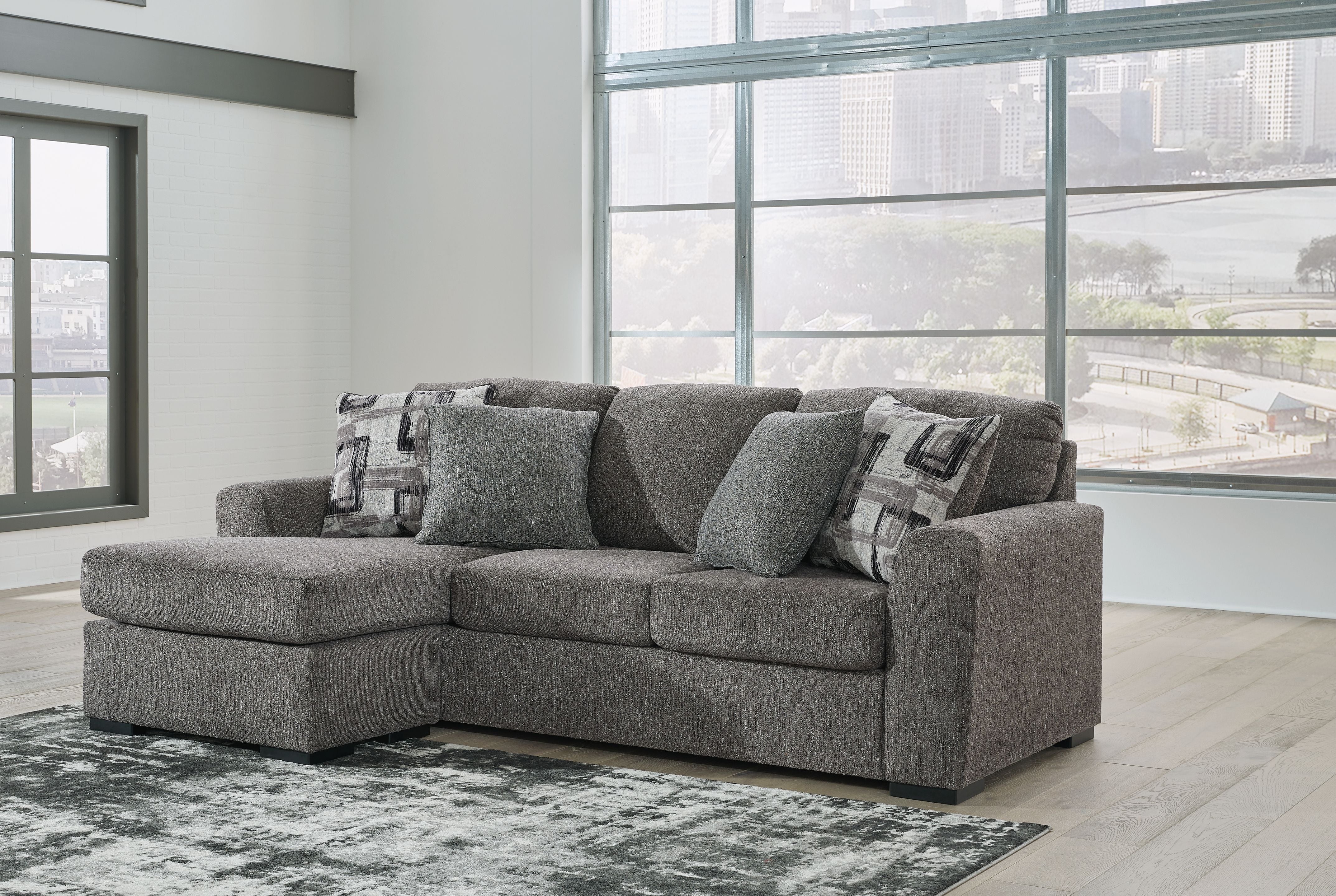 Signature Design by Ashley® Gardiner - Pewter - Sofa Chaise | Meri Furniture