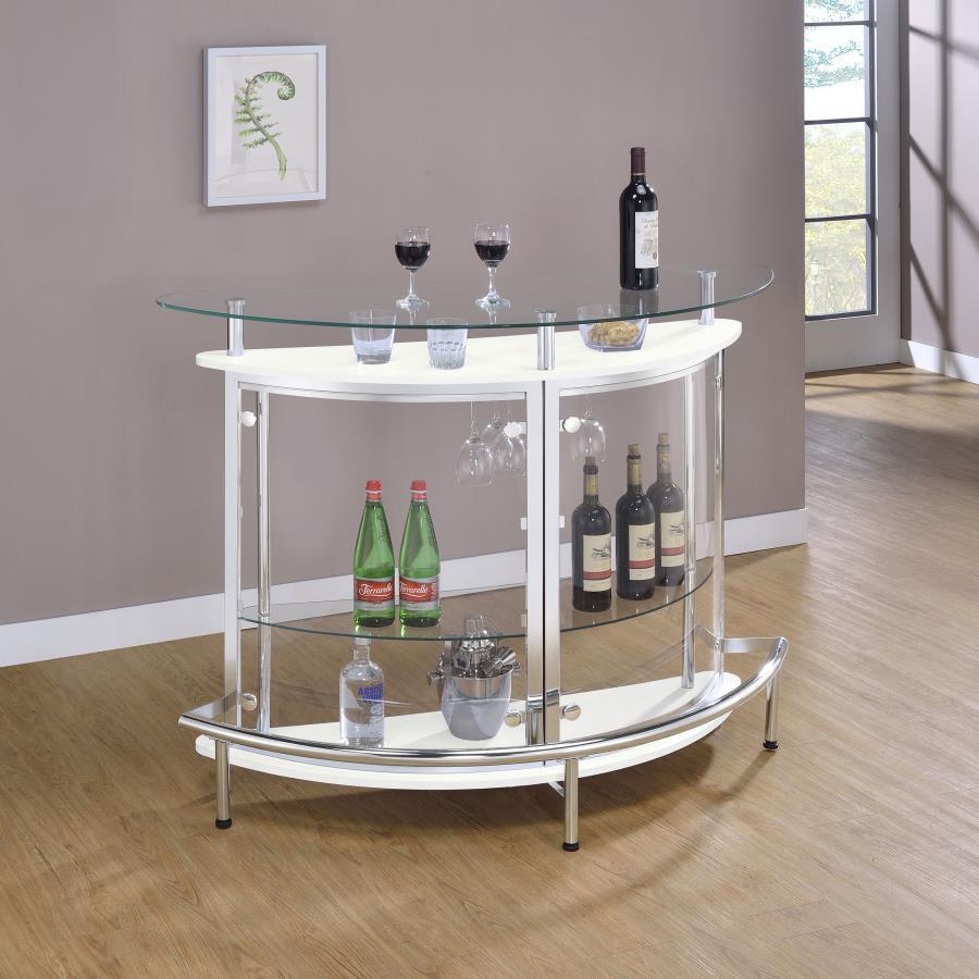 Coaster Fine Furniture Amarillo - Freestanding Glass Top Home Bar Wine Cabinet | Meri Furniture