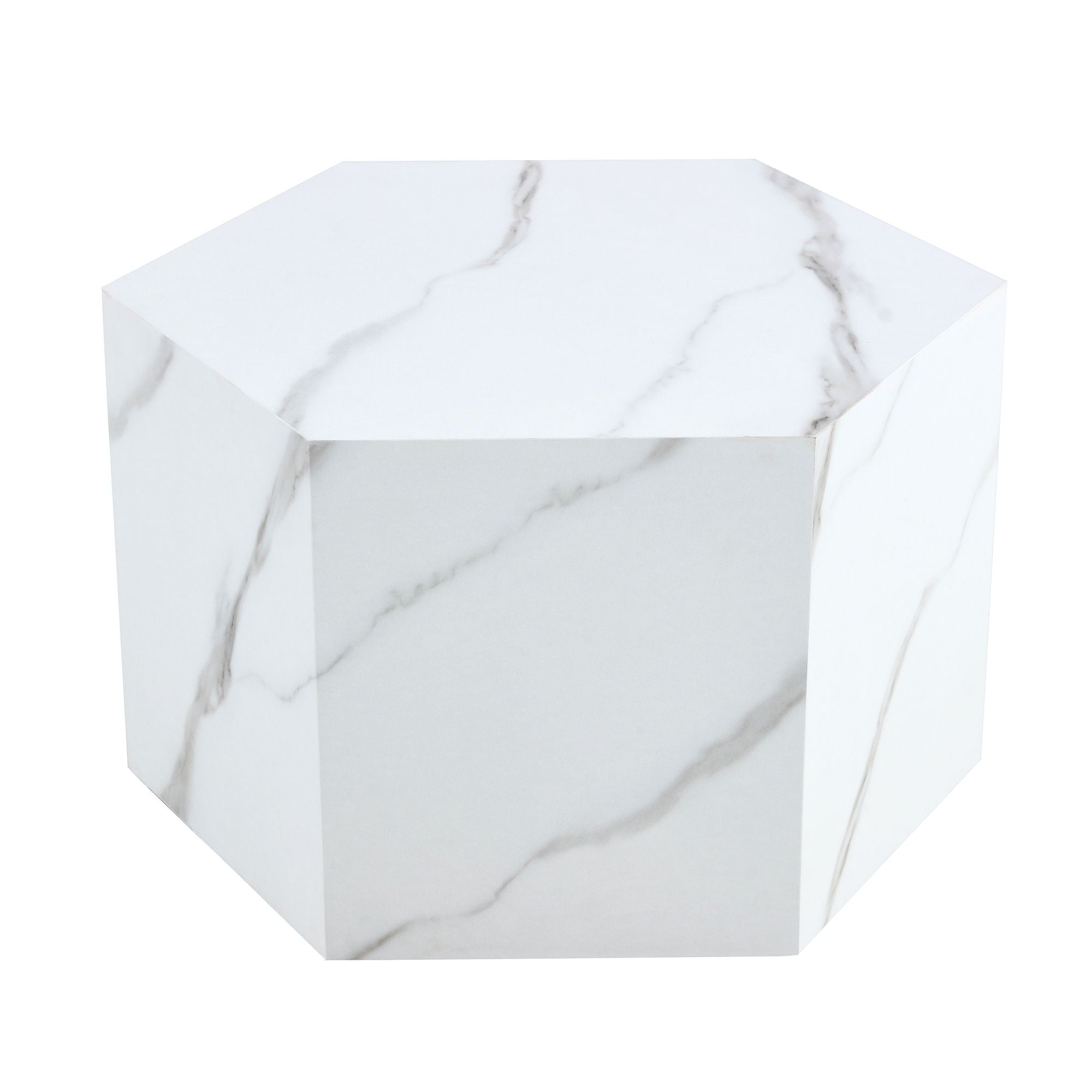 Modern Coffee Table With Complex Texture Patterns, Stylish And Durable Design - White