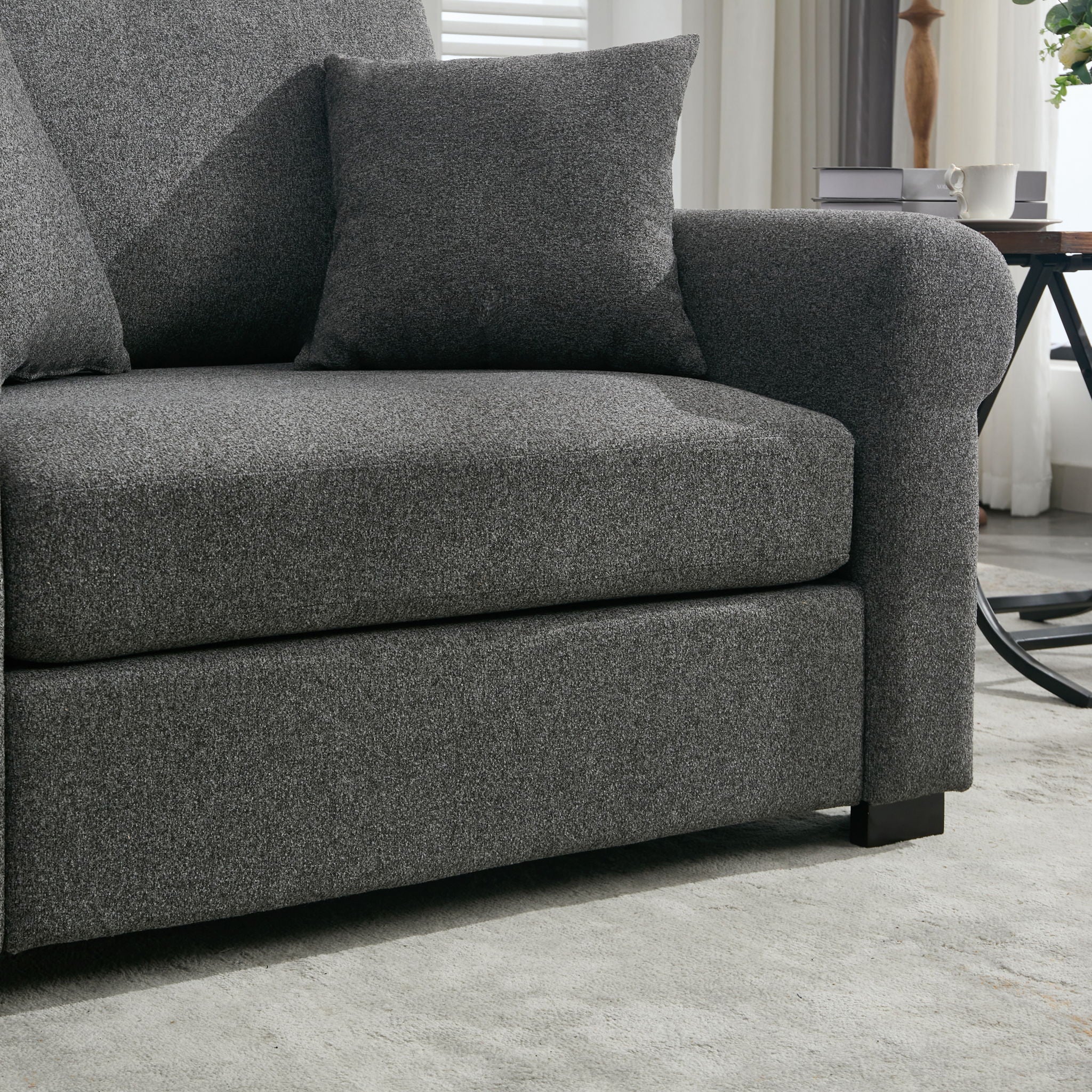 Modern Chenille Oversized Armchair, Chair And A Half, Single Sofa