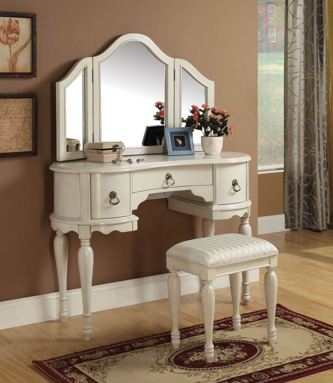 ACME Trini - Vanity Desk - White | Meri Furniture