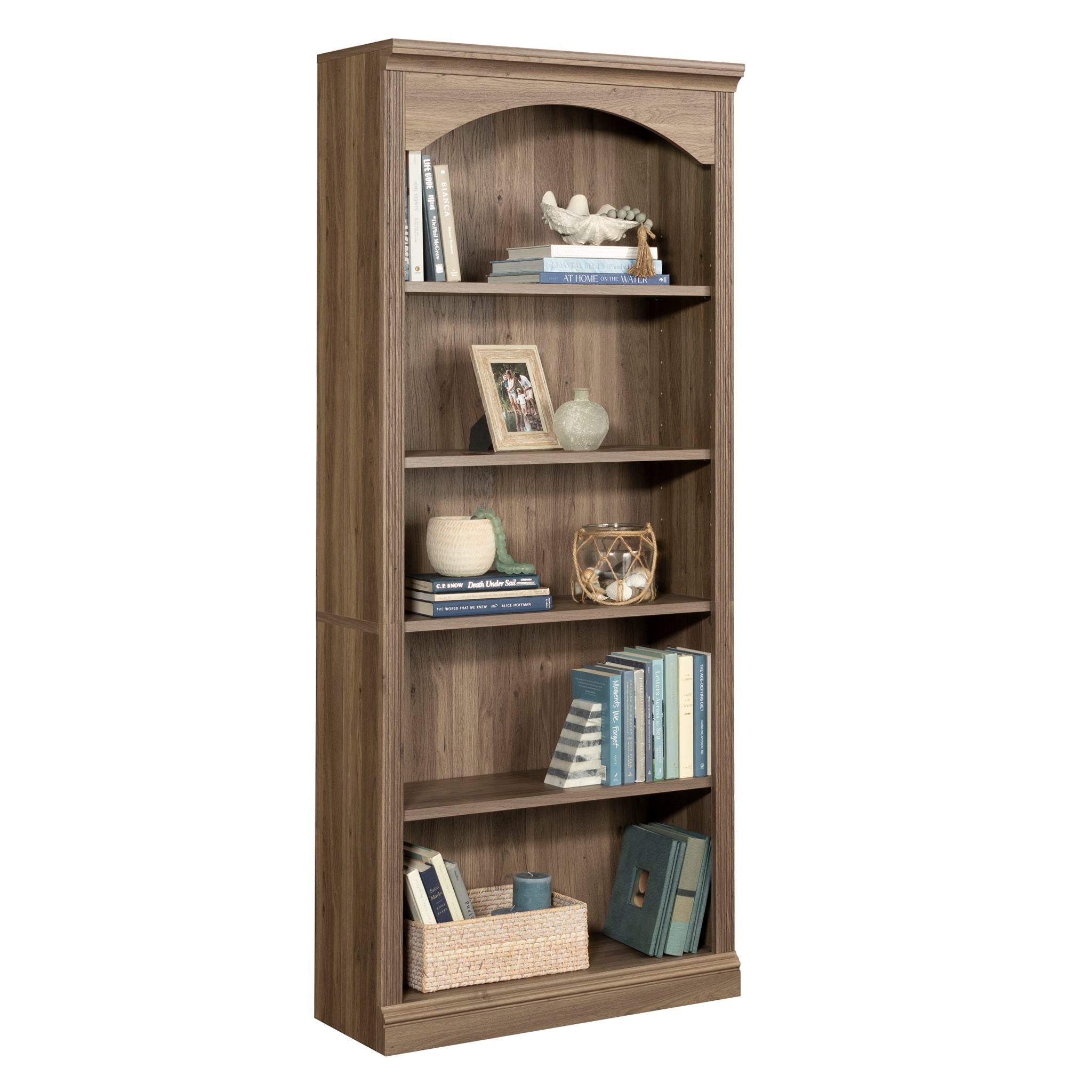 5-Shelf Bookcase in Salt Oak