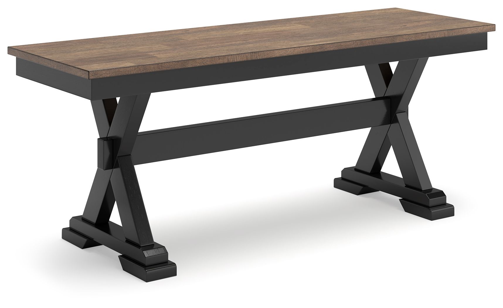 Signature Design by Ashley® Wildenauer - Brown / Black - Large Dining Room Bench | Meri Furniture
