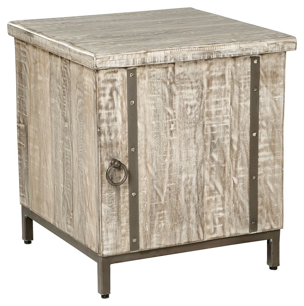 Ashley Furniture Laddford - Whitewash - Accent Cabinet - Shelf | Meri Furniture