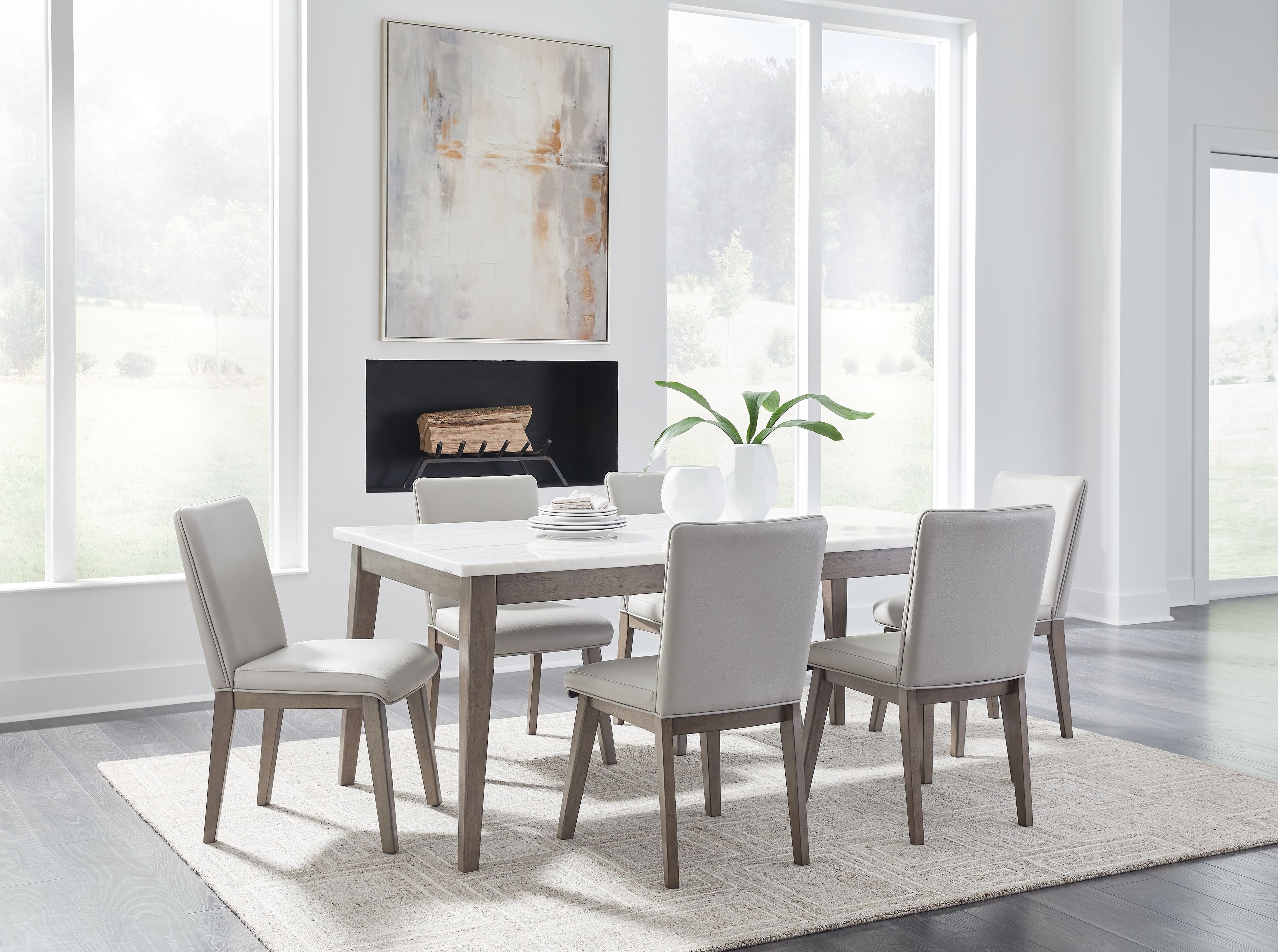 Signature Design by Ashley® Loyaska - Rectangular Dining Room Set | Meri Furniture