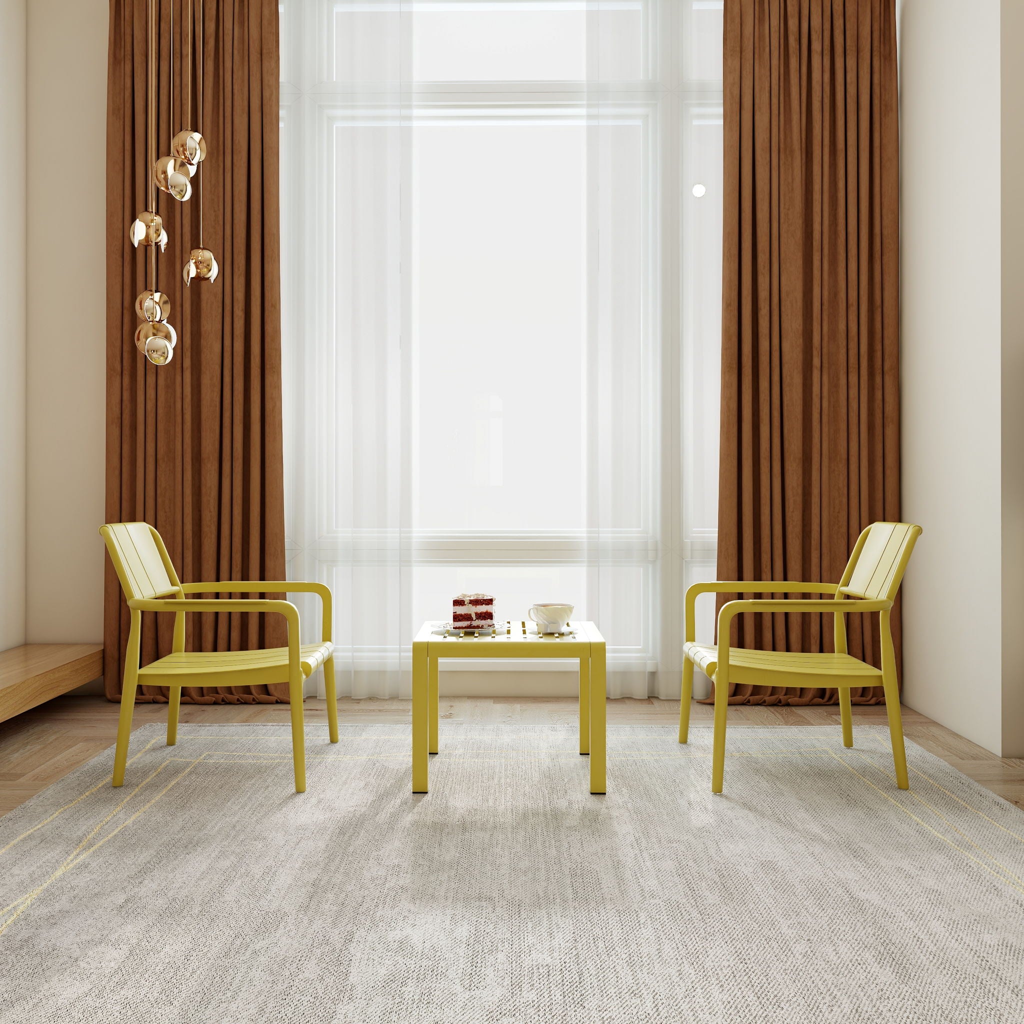 3 Piece Indoor / Outdoor Leisure Table And Chair Set