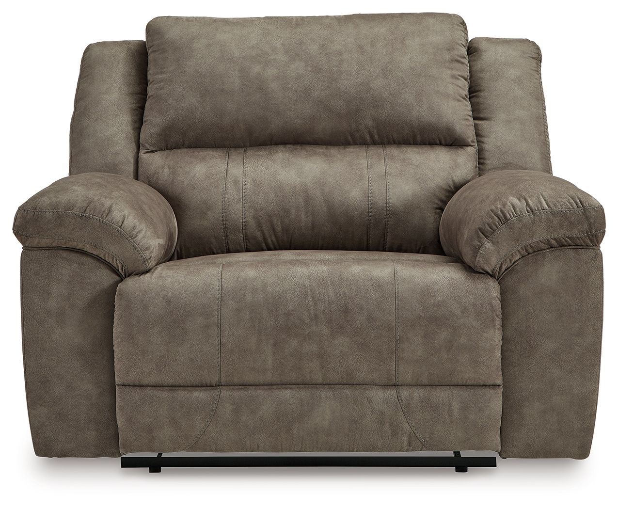 Signature Design by Ashley® Laresview - Fossil - Zero Wall Wide Seat Recliner | Meri Furniture
