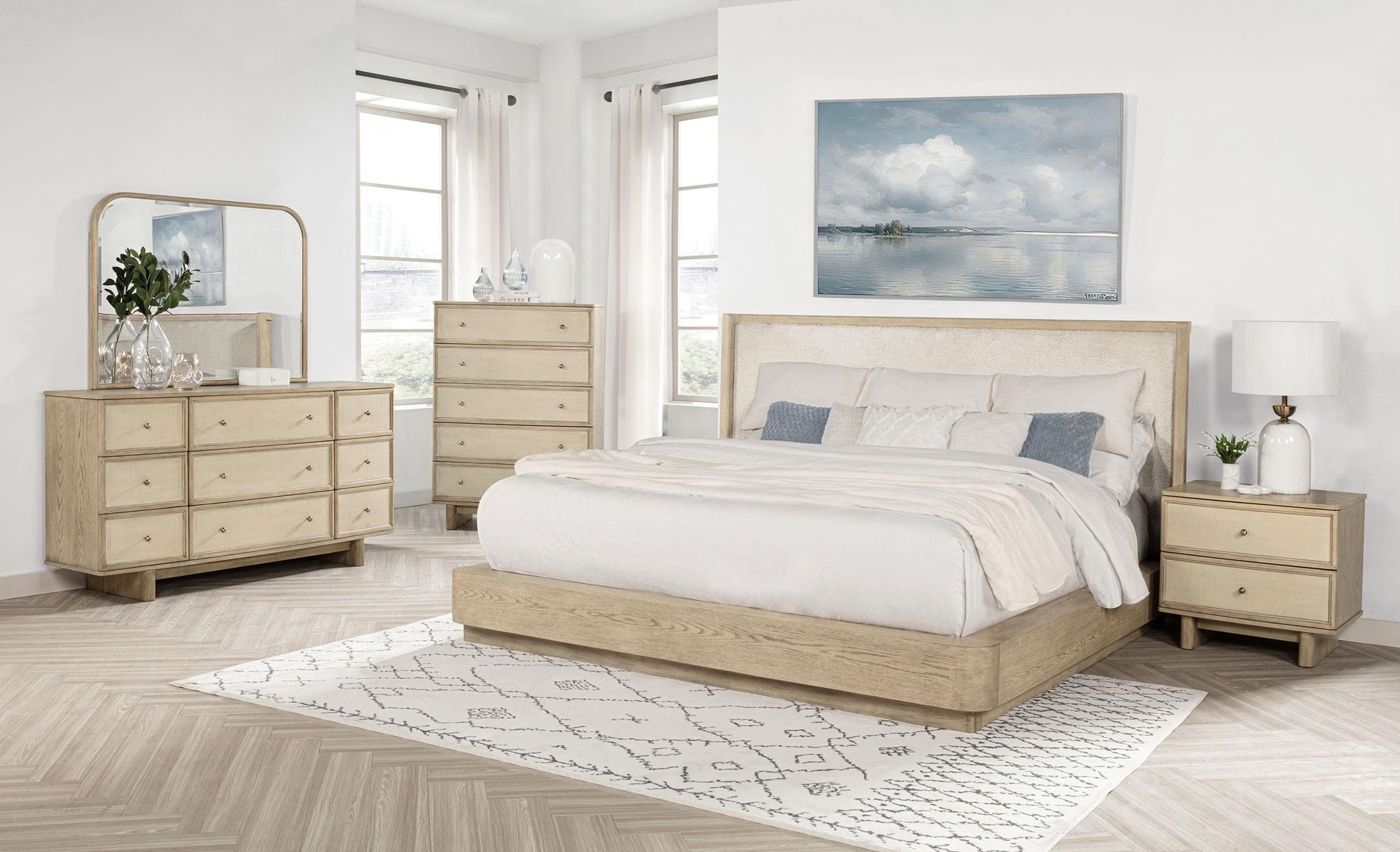 Kailani 9-drawer Dresser Cabinet Beige Oak
