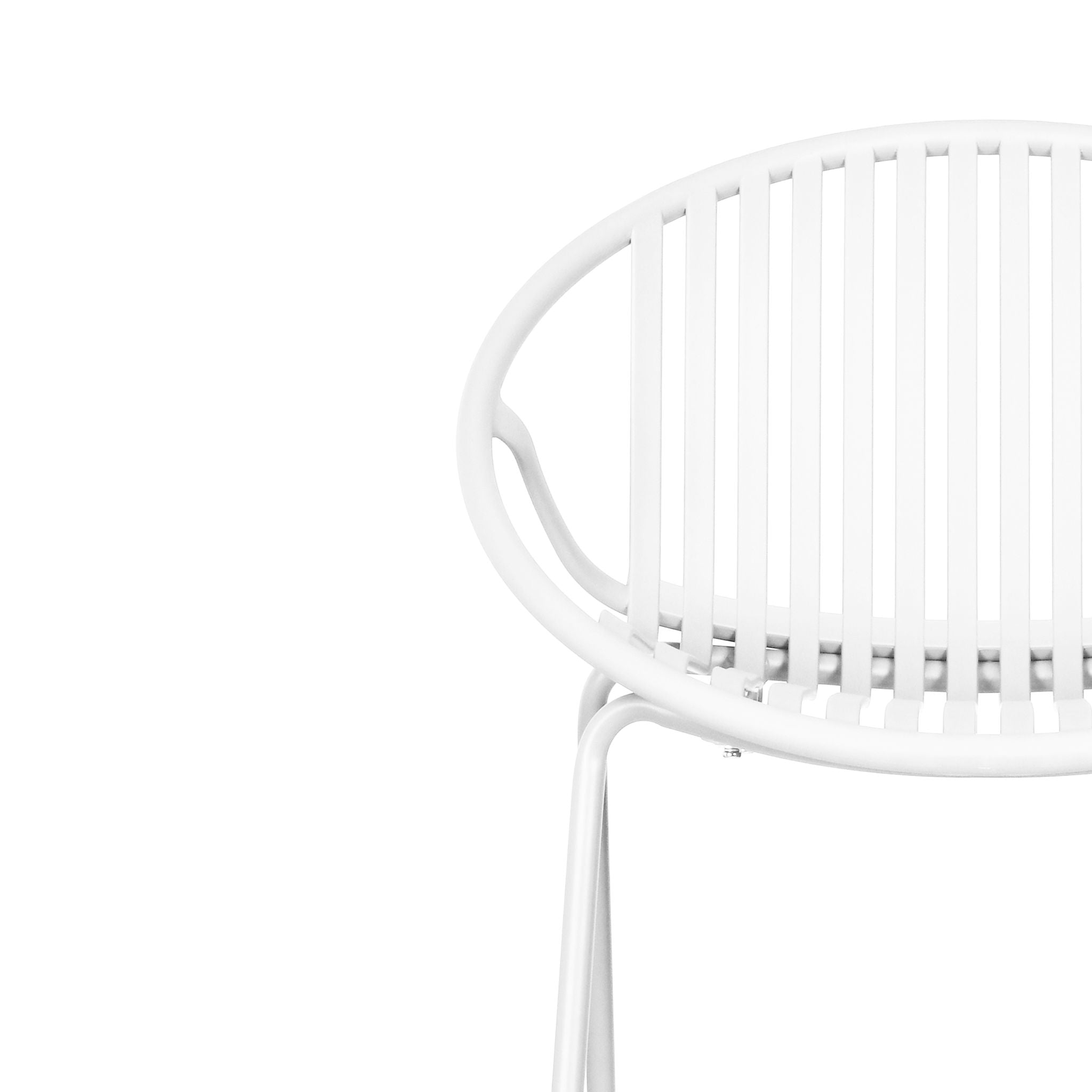 Stackable Outdoor Chairs With Breathable Plastic Backrest (Set of 2)