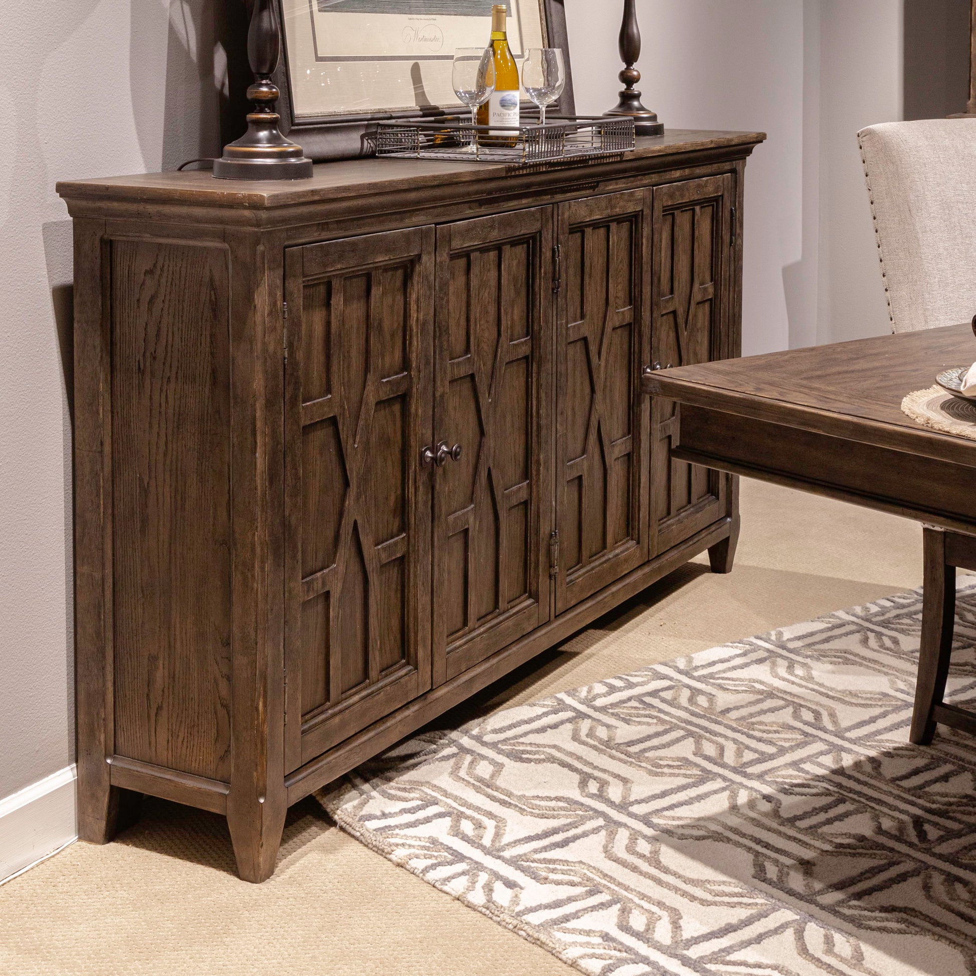 Liberty Furniture Paradise Valley - Hall Buffet - Dark Brown | Meri Furniture