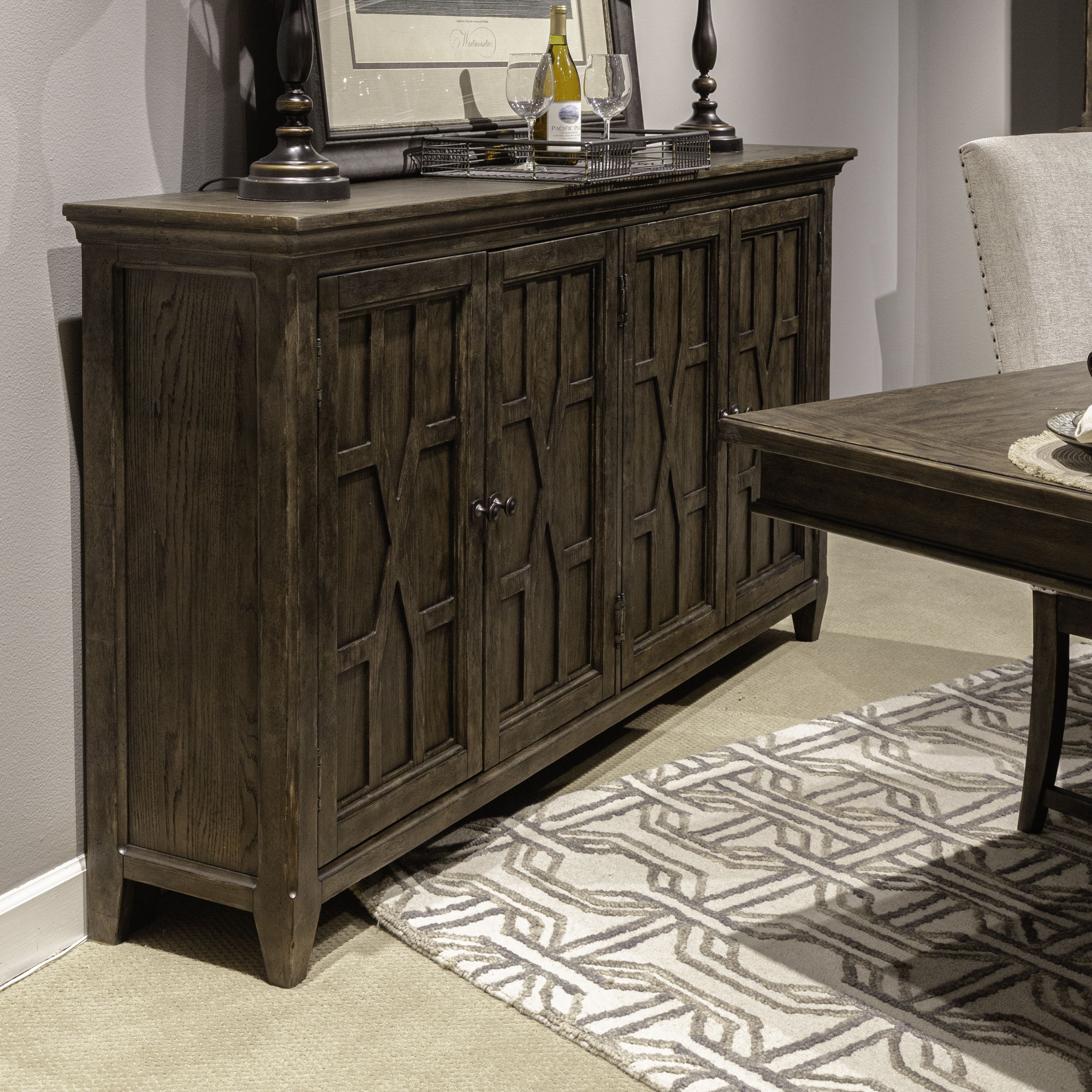 Liberty Furniture Paradise Valley - Hall Buffet - Dark Brown | Meri Furniture