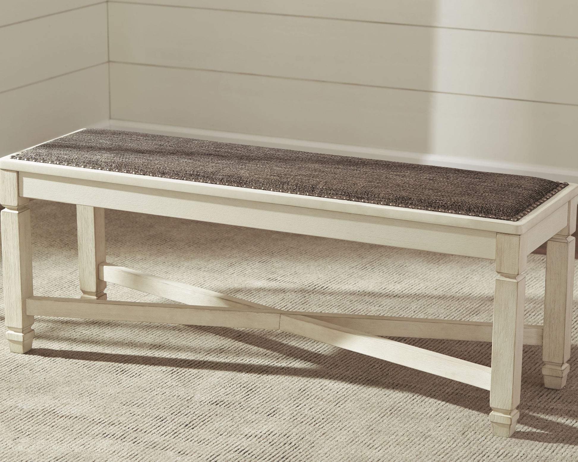 Signature Design by Ashley® Bolanburg - Beige - Large Uph Dining Room Bench | Meri Furniture