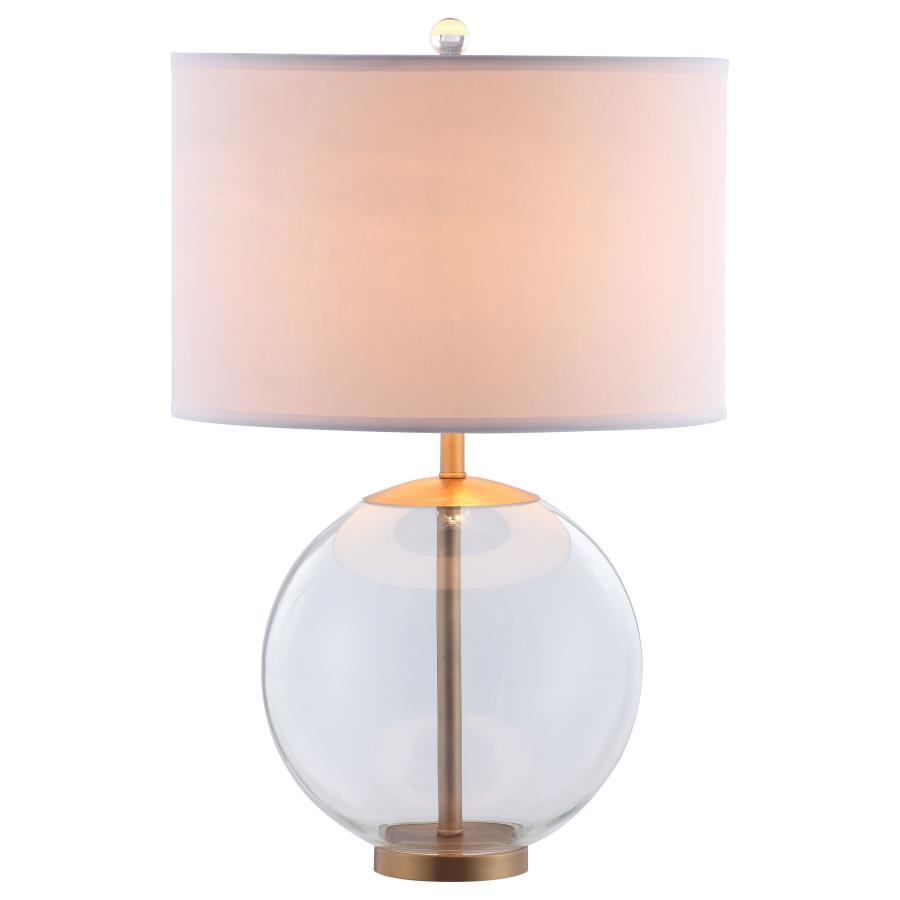 Coaster Fine Furniture Kenny - Drum Shade Clear Glass Table Lamp - Brass | Meri Furniture