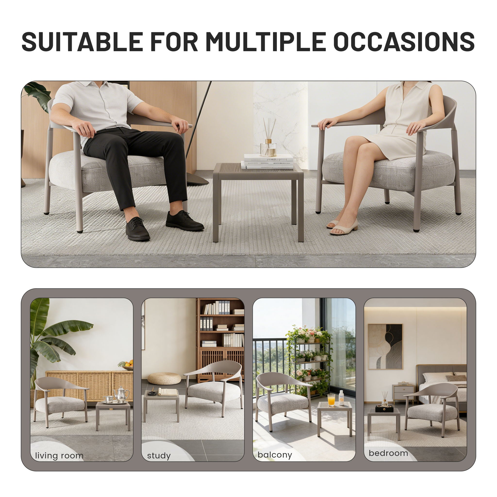 Furniture Set With Seat Cushions, Sturdy And Durable