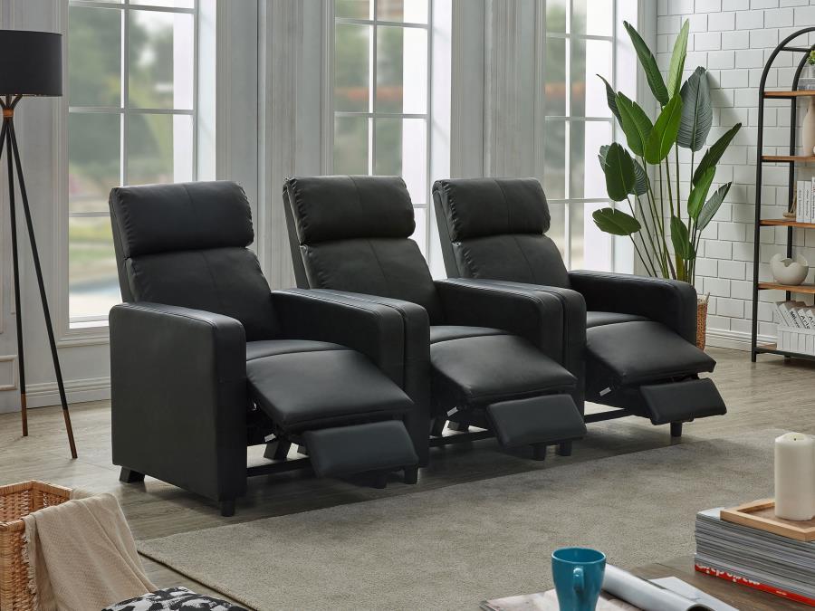 Coaster Fine Furniture Toohey - Upholstered Tufted Recliner Living Room Set | Meri Furniture