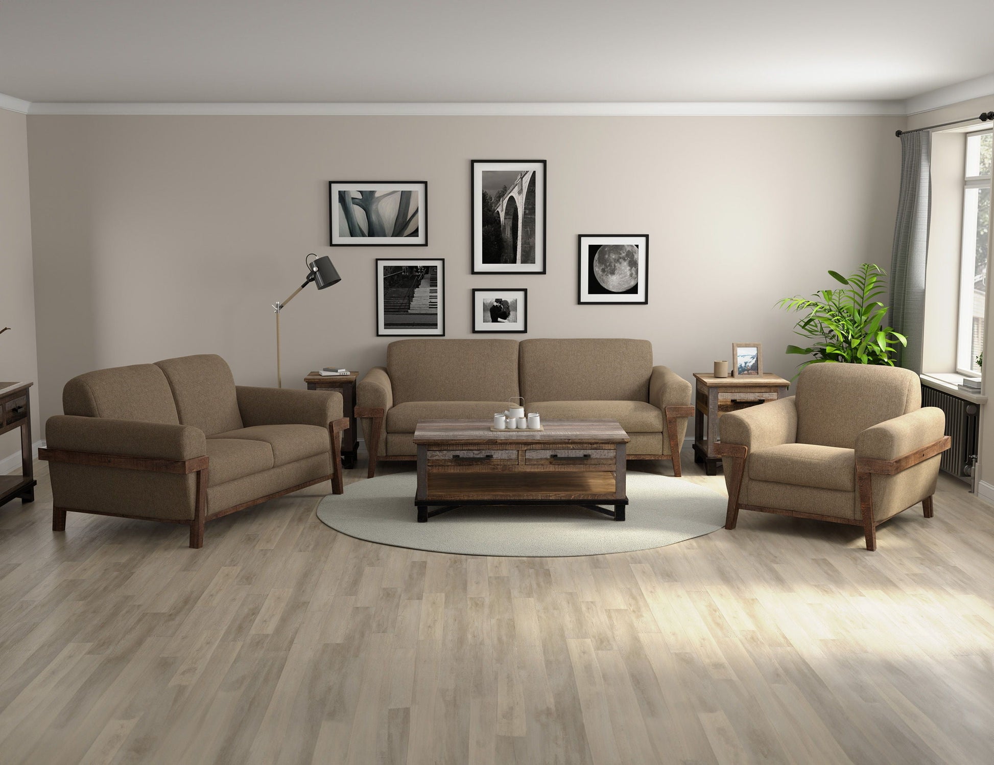 International Furniture Direct Loft Brown - Sofa | Meri Furniture