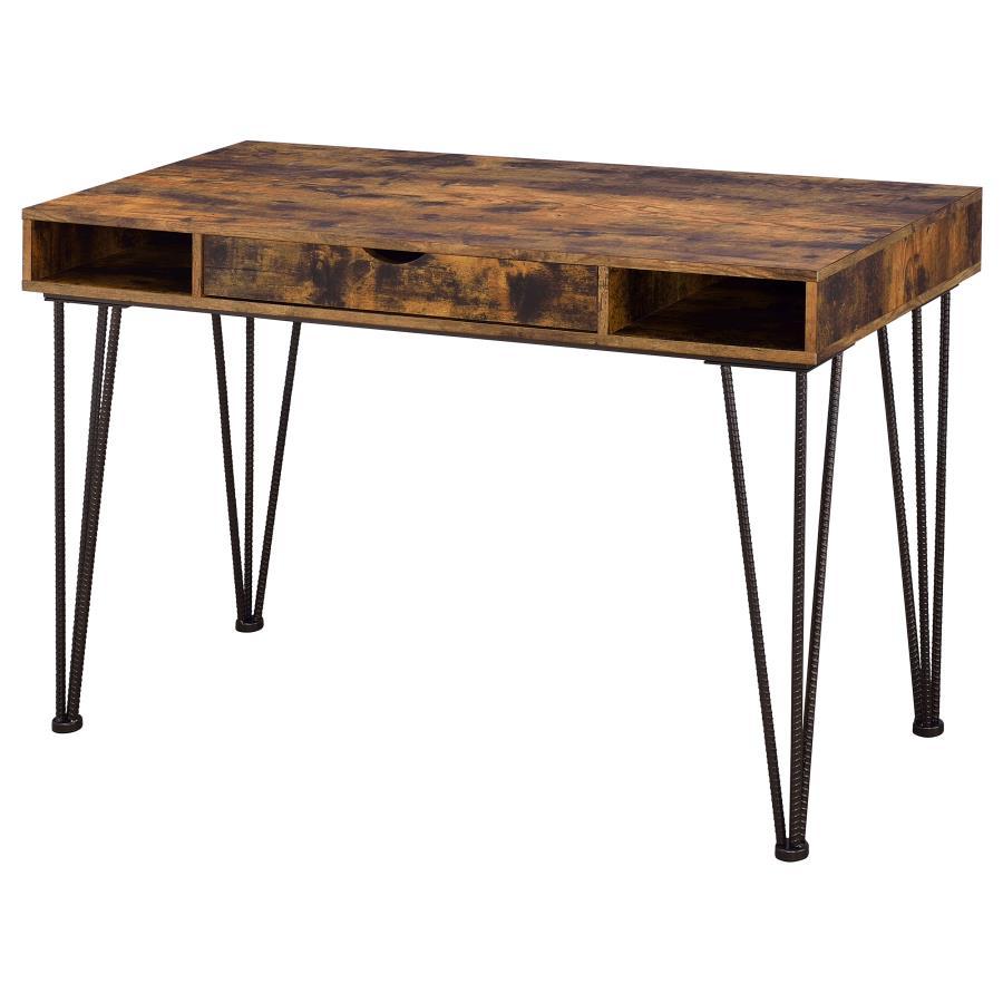 Coaster Fine Furniture Olvera - 1-Drawer Writing Desk - Rustic Nutmeg | Meri Furniture