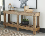 Ashley Furniture Susandeer - Brown - Console Sofa Table | Meri Furniture