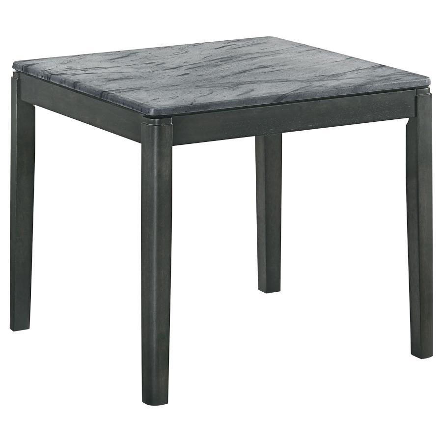 Coaster Fine Furniture Mozzi - Square Faux Marble Side End Table - Gray And Black | Meri Furniture
