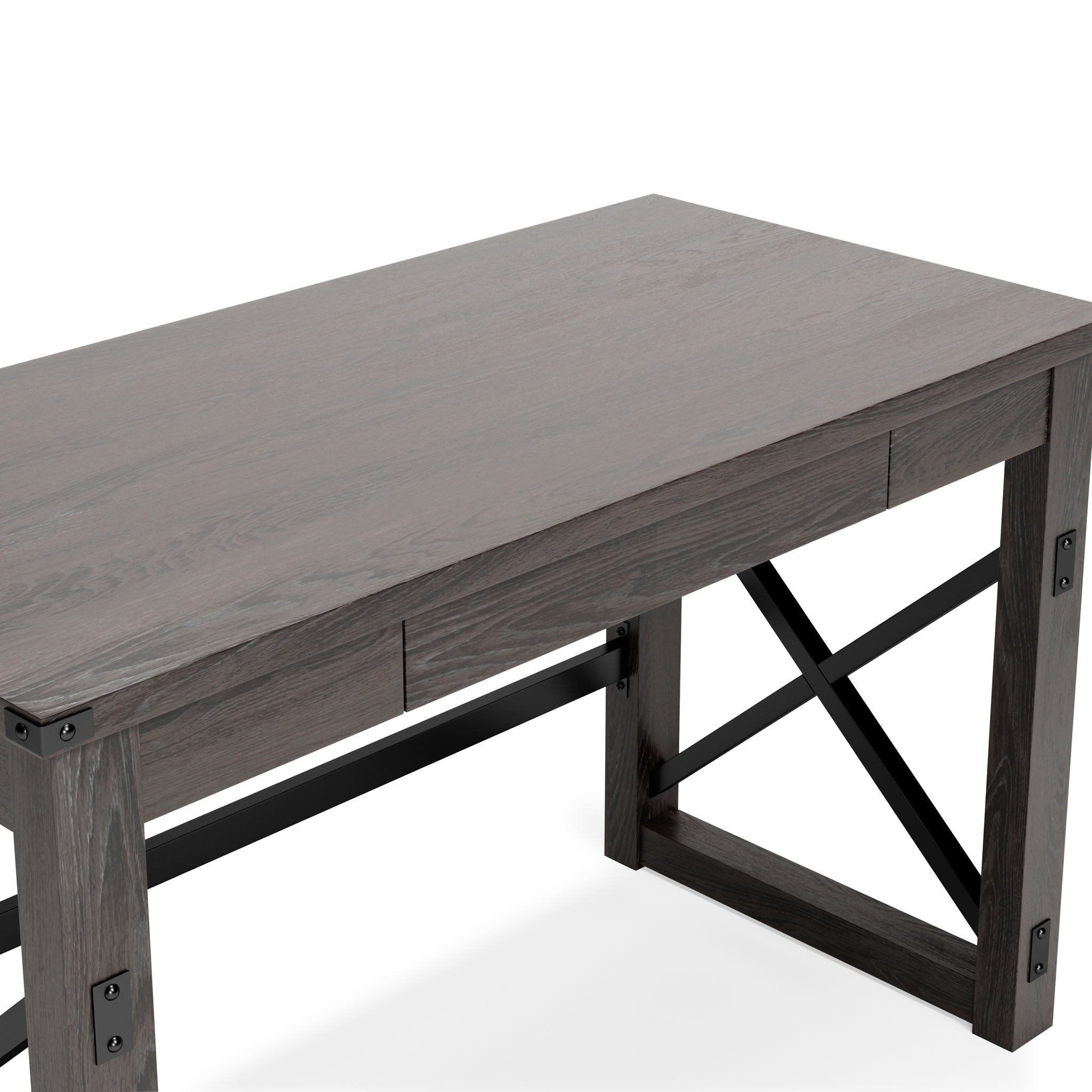 Freedan - Home Office Desk - Grayish Brown