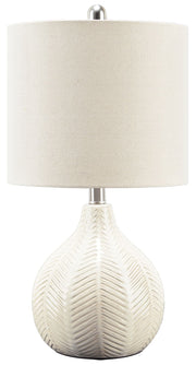 Ashley Furniture Rainermen - Off White - Ceramic Table Lamp | Meri Furniture