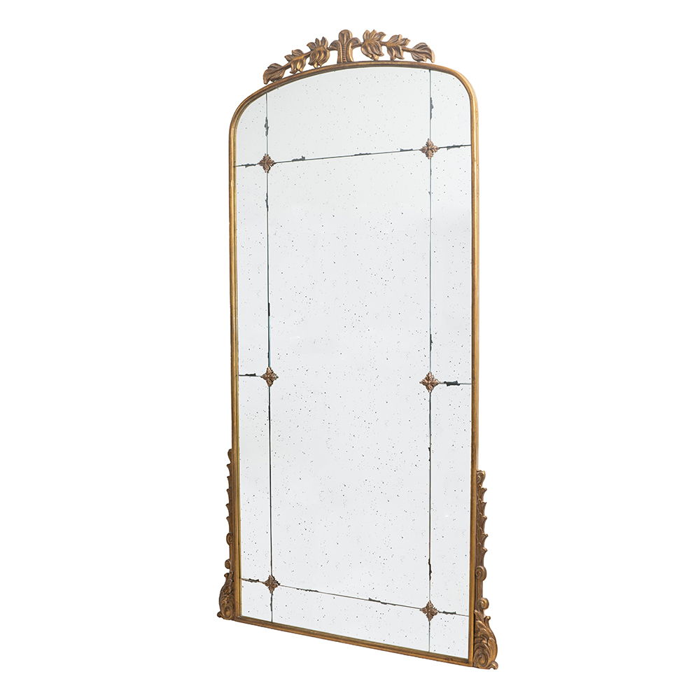 Lavish - Full Length Mirror, AntiqueMetal Floor Mirror For Living Room, Bedroom - Gold