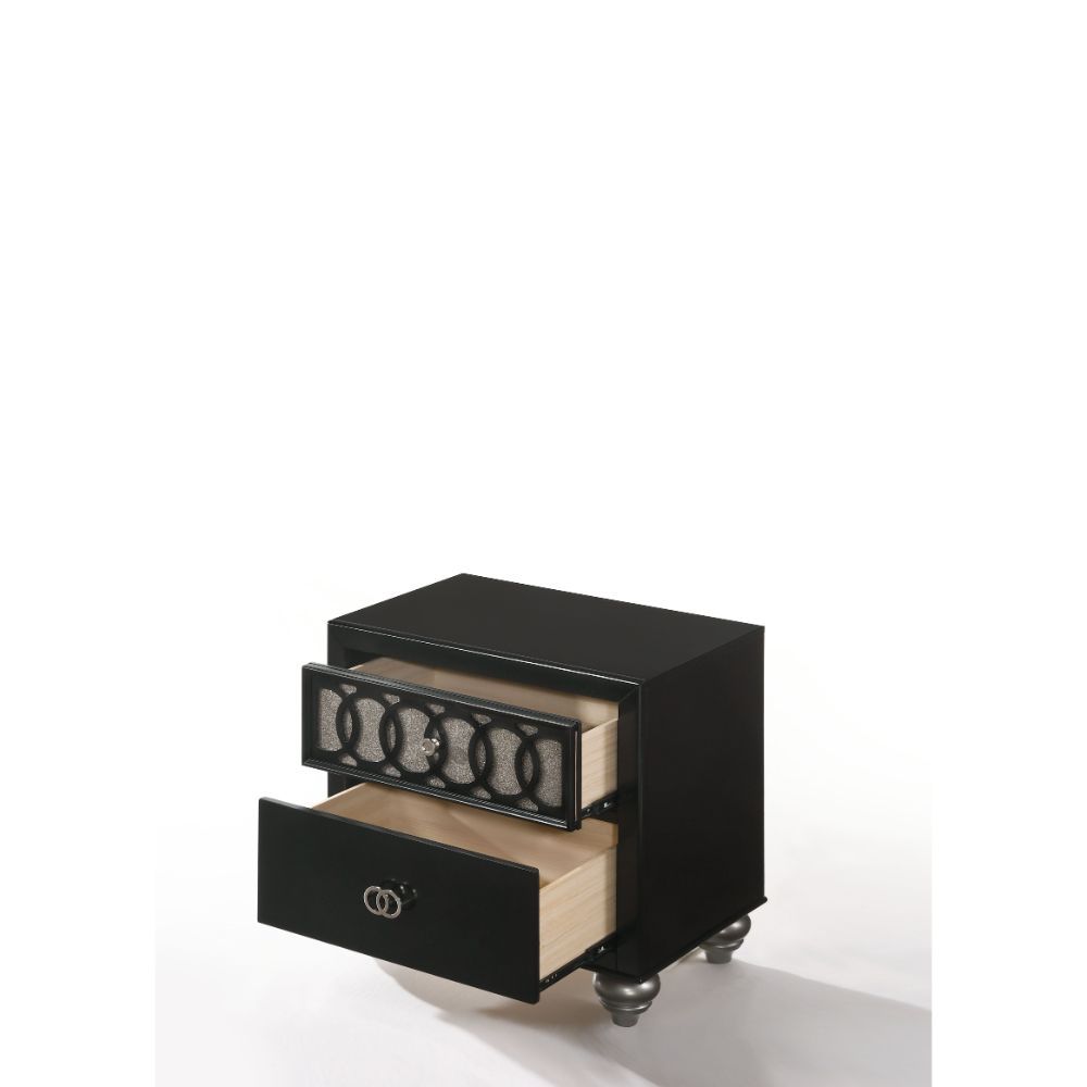 ACME Ulrik - Nightstand - Black | Meri Furniture