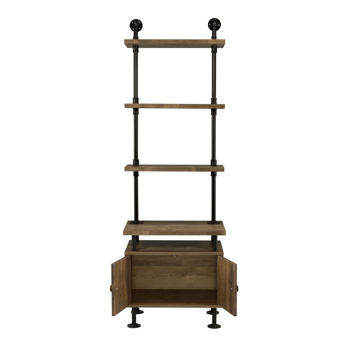 ACME Ensata II - Side Pier - Rustic Oak & Black Finish | Meri Furniture